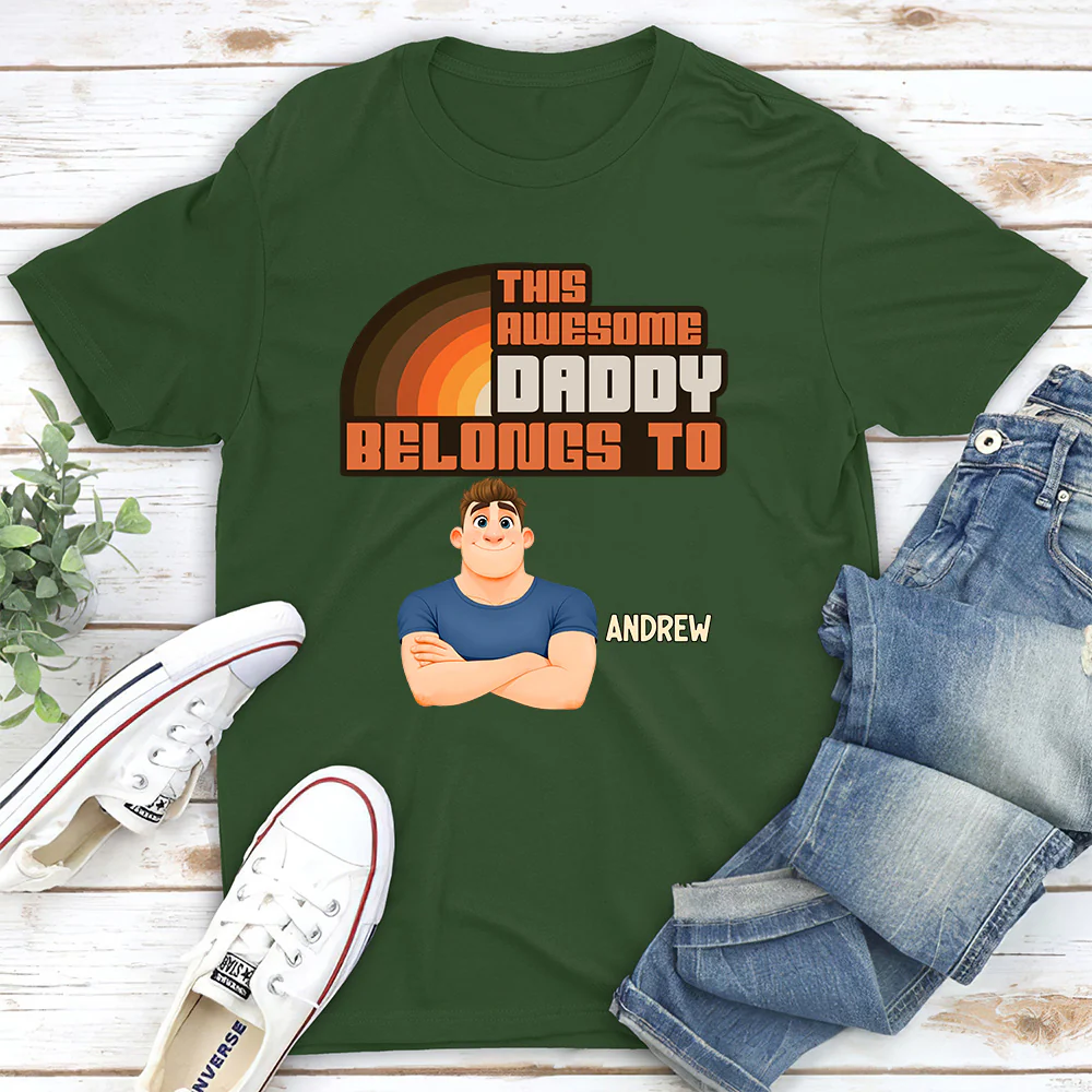 Daddy And The Kids - Personalized Custom Shirt - Image 3