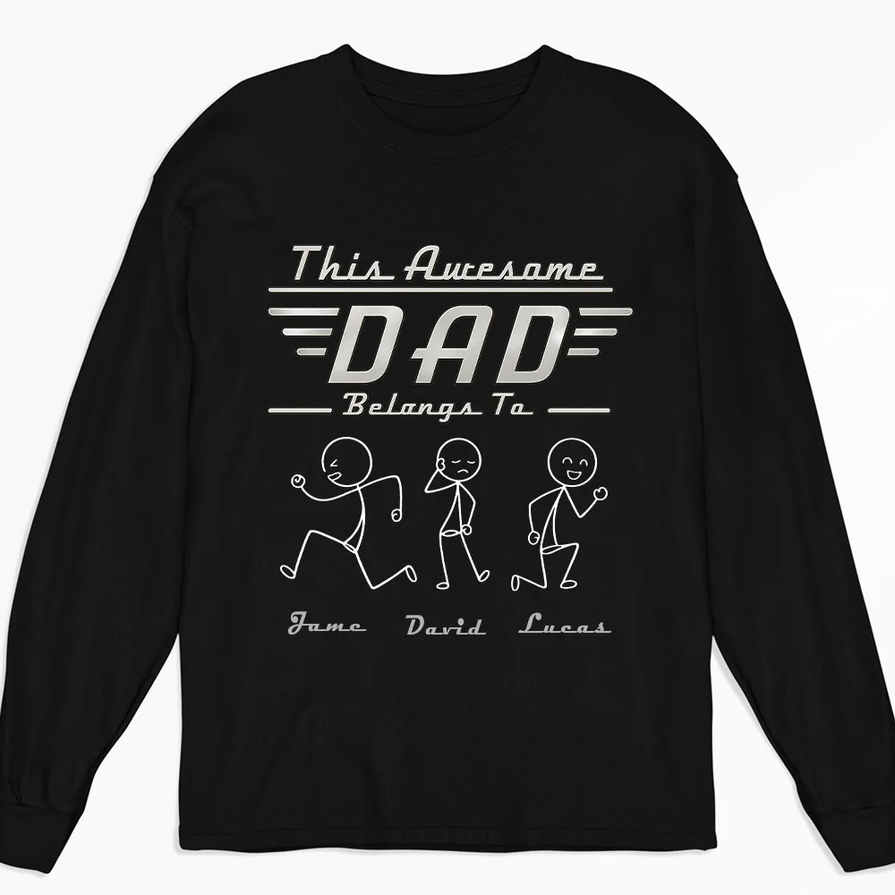 Daddy Belongs To - Personalized Custom Shirt - Image 4