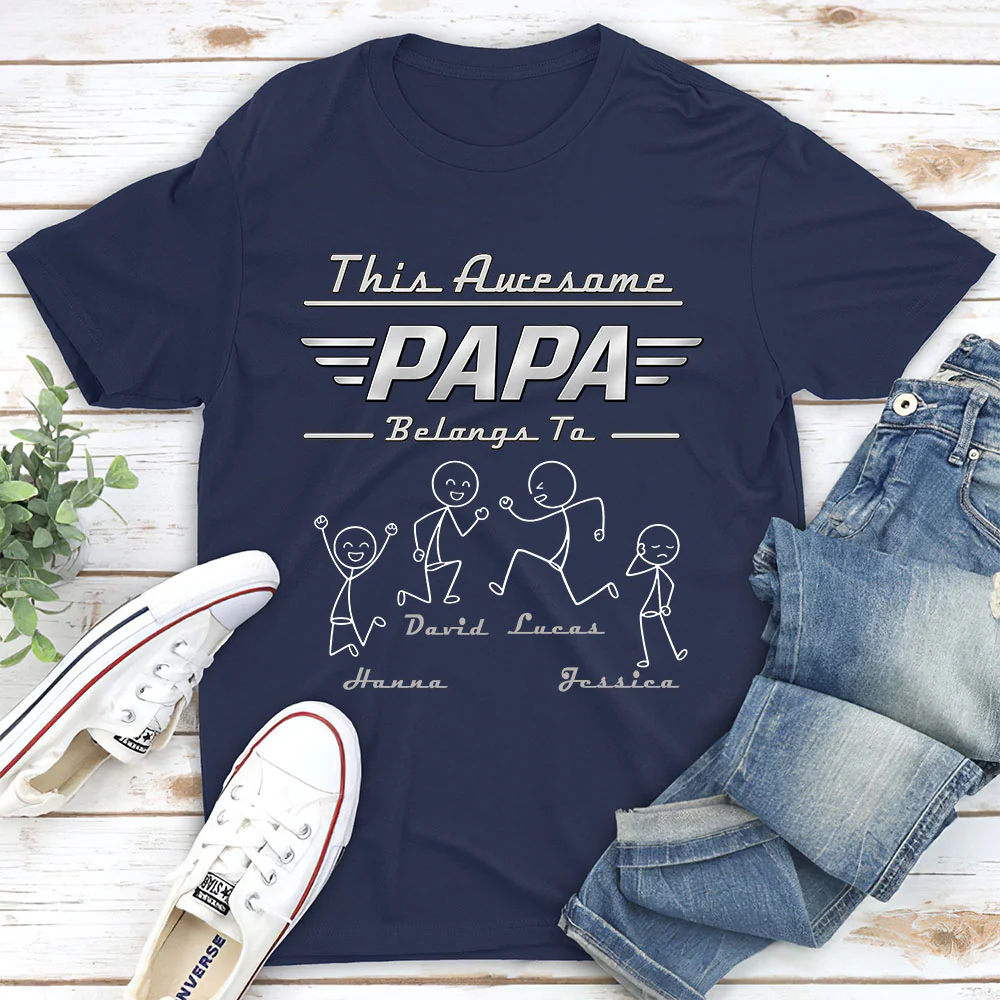 Daddy Belongs To - Personalized Custom Shirt - Image 5