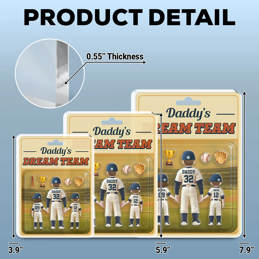 Daddy Dream Team - Personalized Custom Acrylic Plaque - Image 4