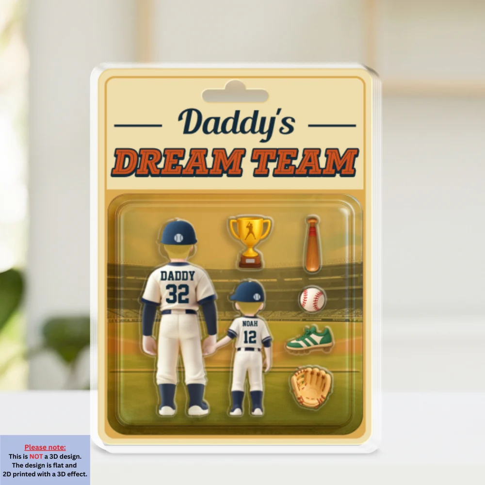 Daddy Dream Team - Personalized Custom Acrylic Plaque - Image 5