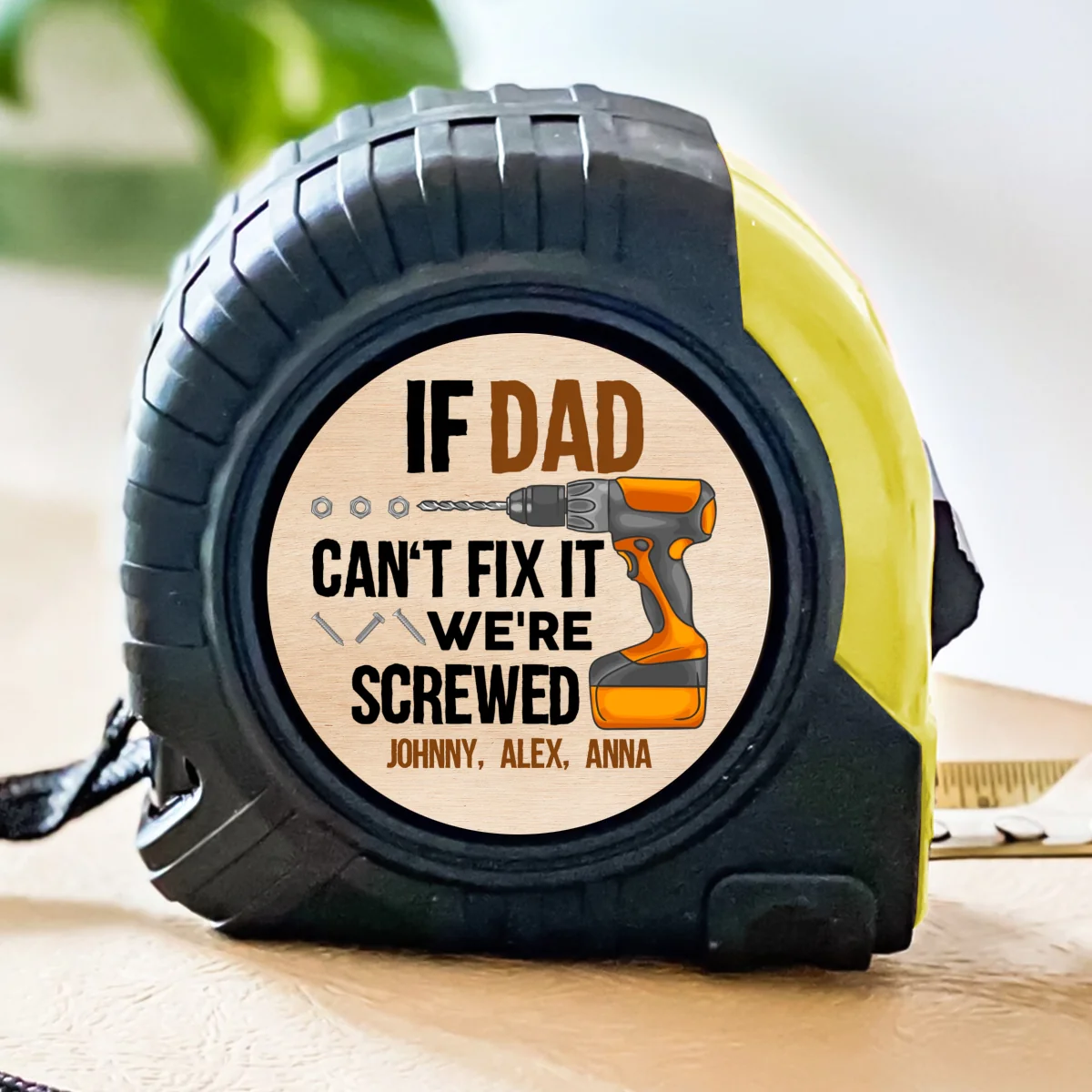 Daddy Fix It - Personalized Custom Tape Measure - Image 7