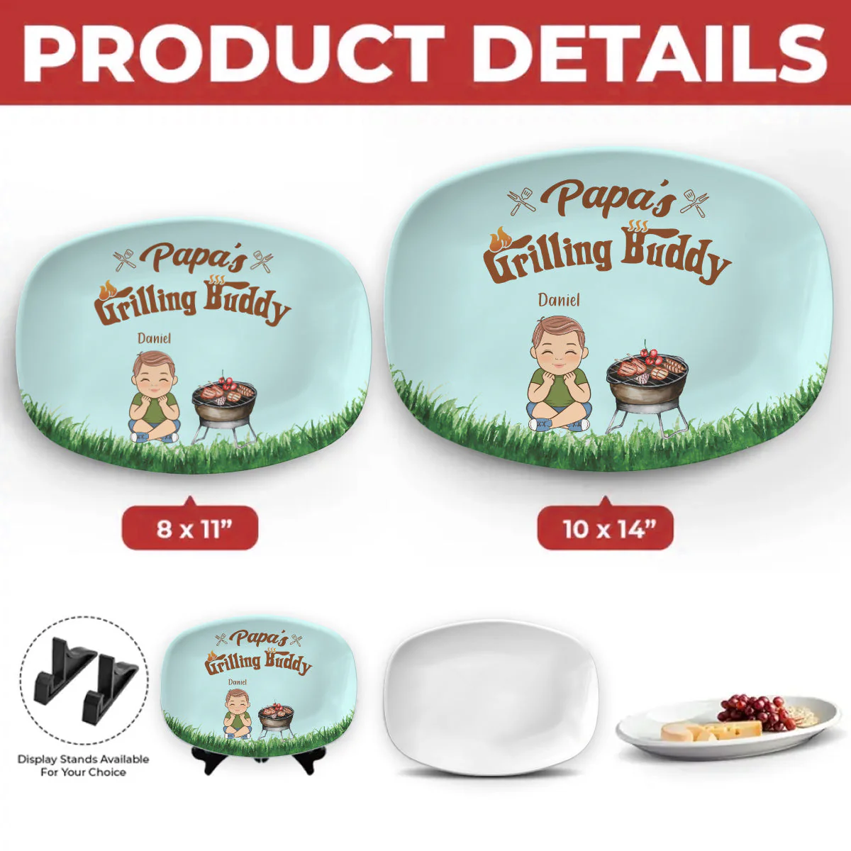 Daddy Grill Master  - Personalized Custom Platter - Image 4