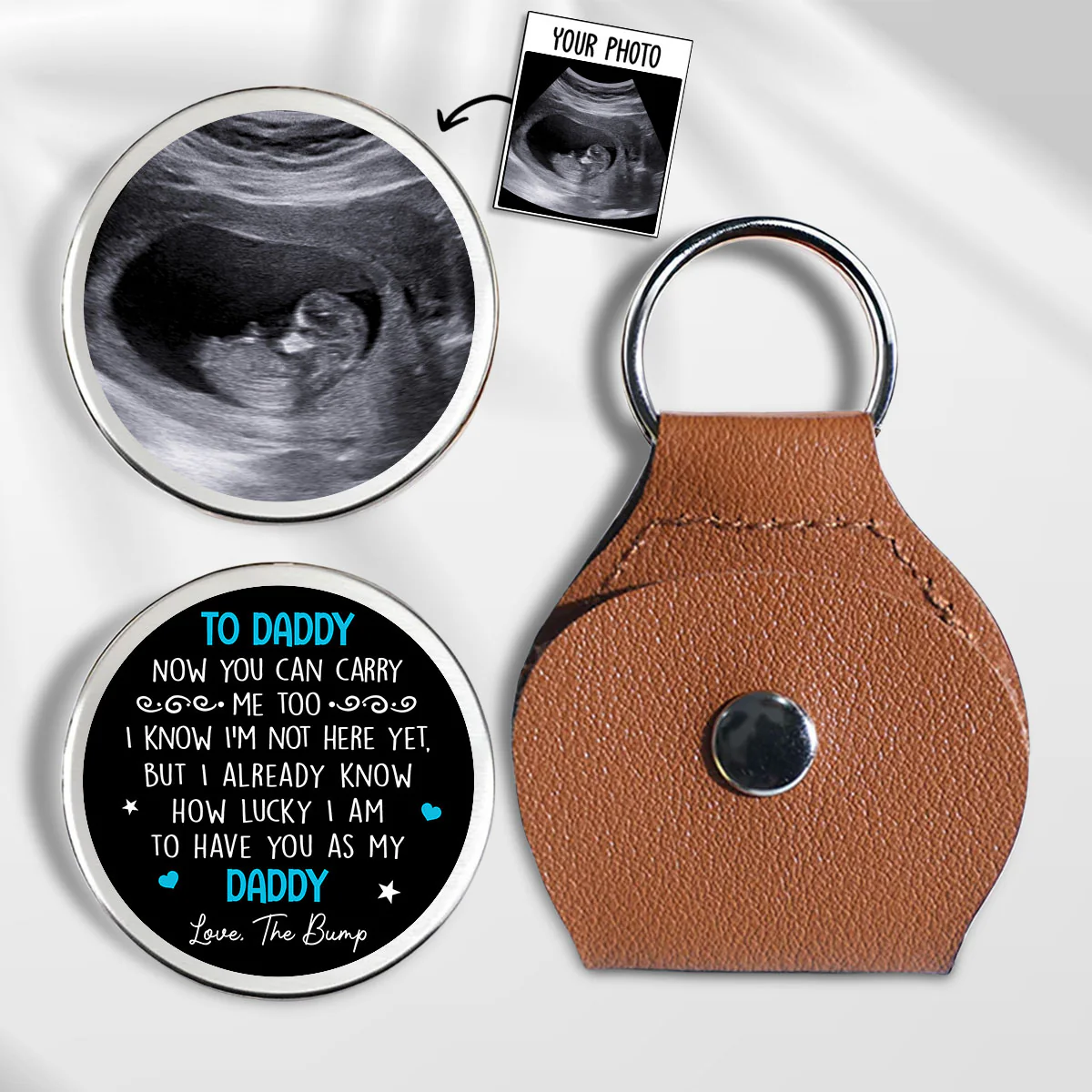 Daddy How Lucky I Am - Personalized Custom Pocket Hug