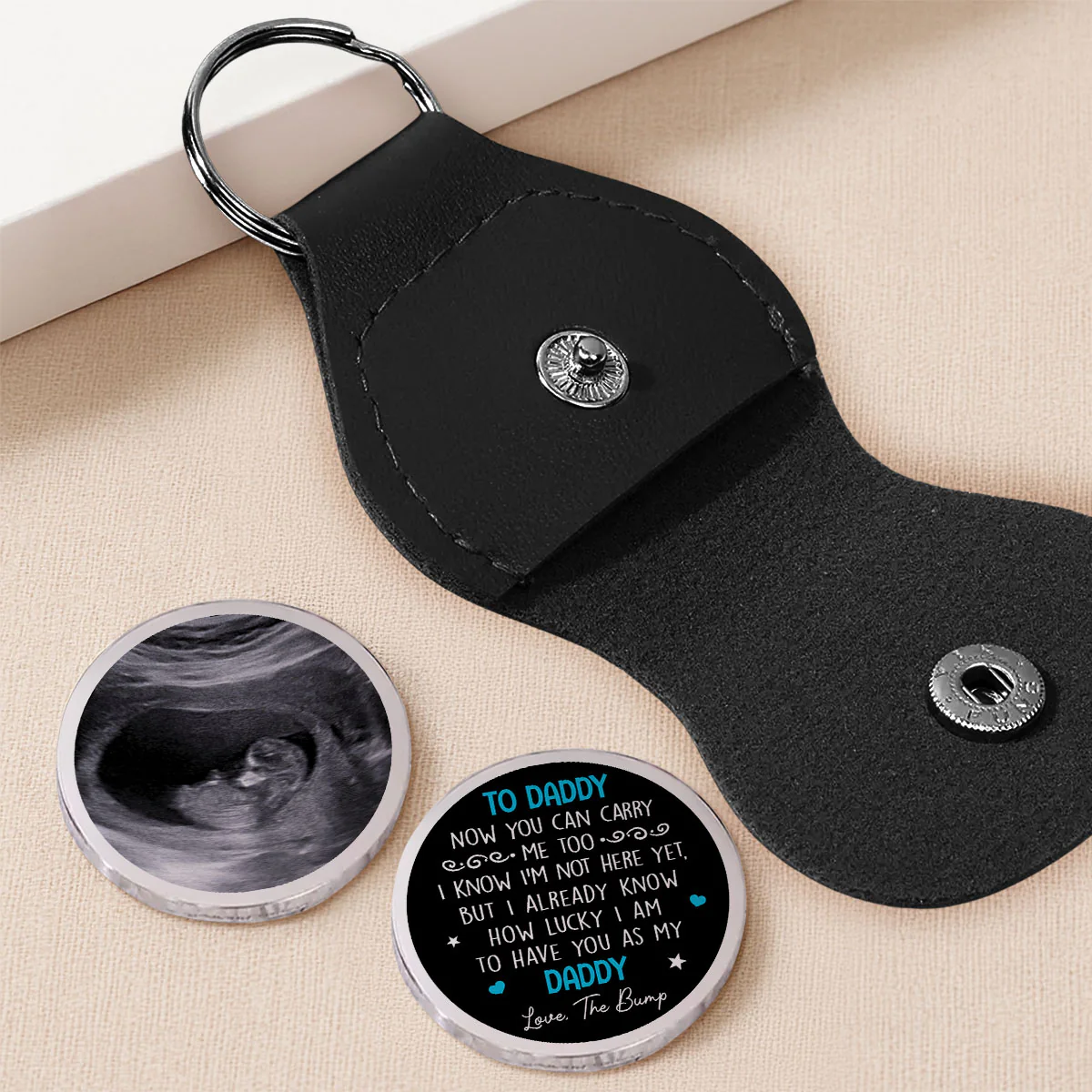 Daddy How Lucky I Am - Personalized Custom Pocket Hug - Image 2
