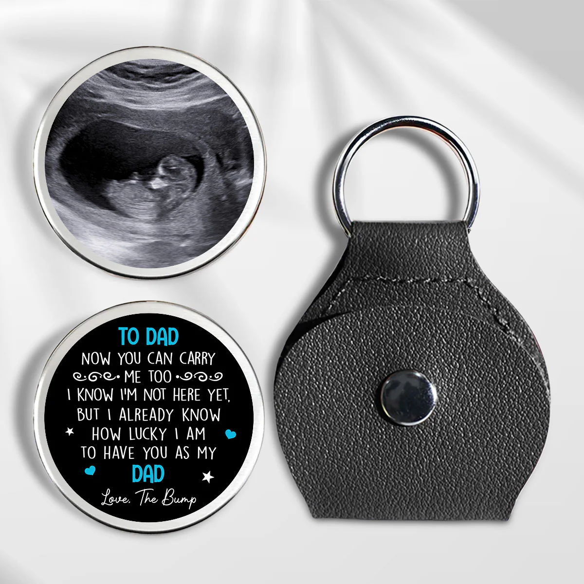 Daddy How Lucky I Am - Personalized Custom Pocket Hug - Image 5