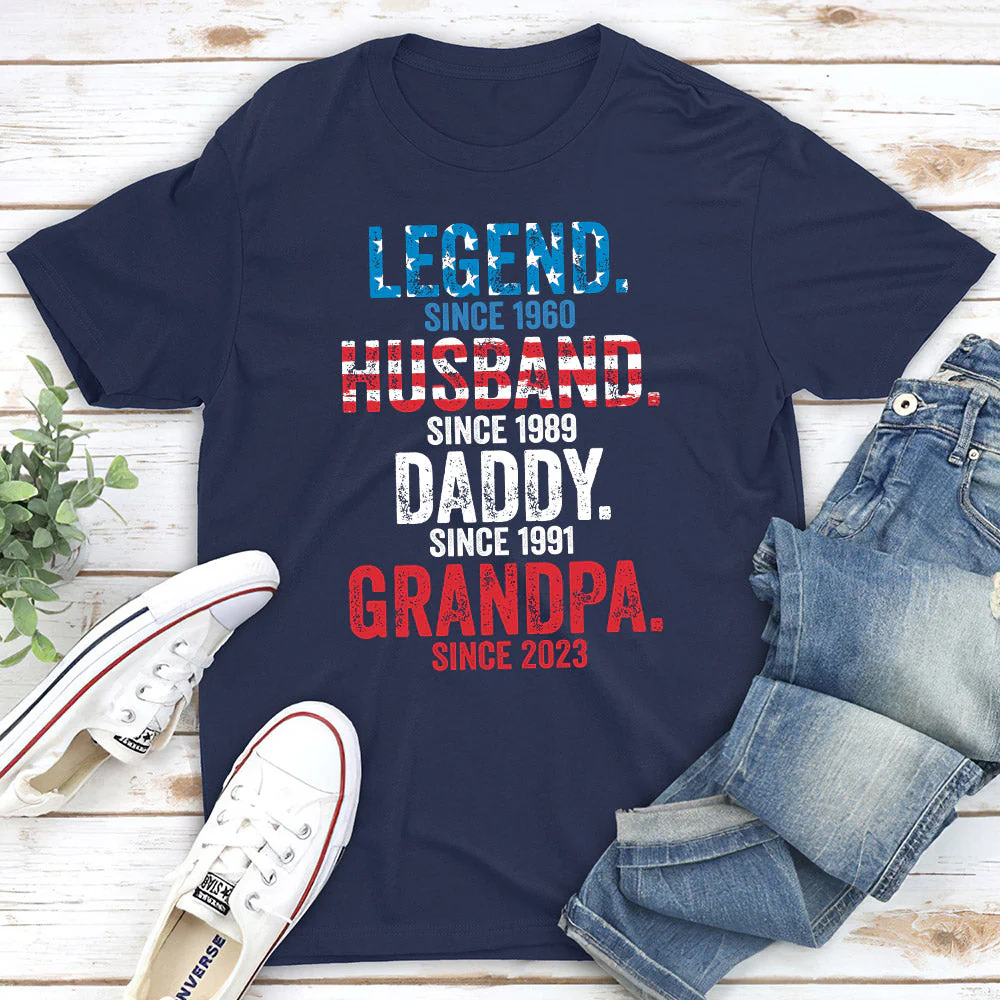 Daddy Is A Legend Version 3  - Personalized Custom Shirt - Image 2