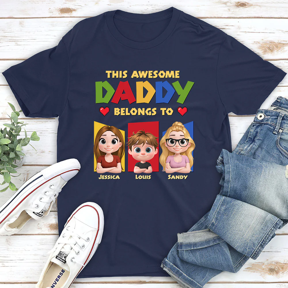 Daddy Is The Best - Personalized Custom Shirt - Image 2