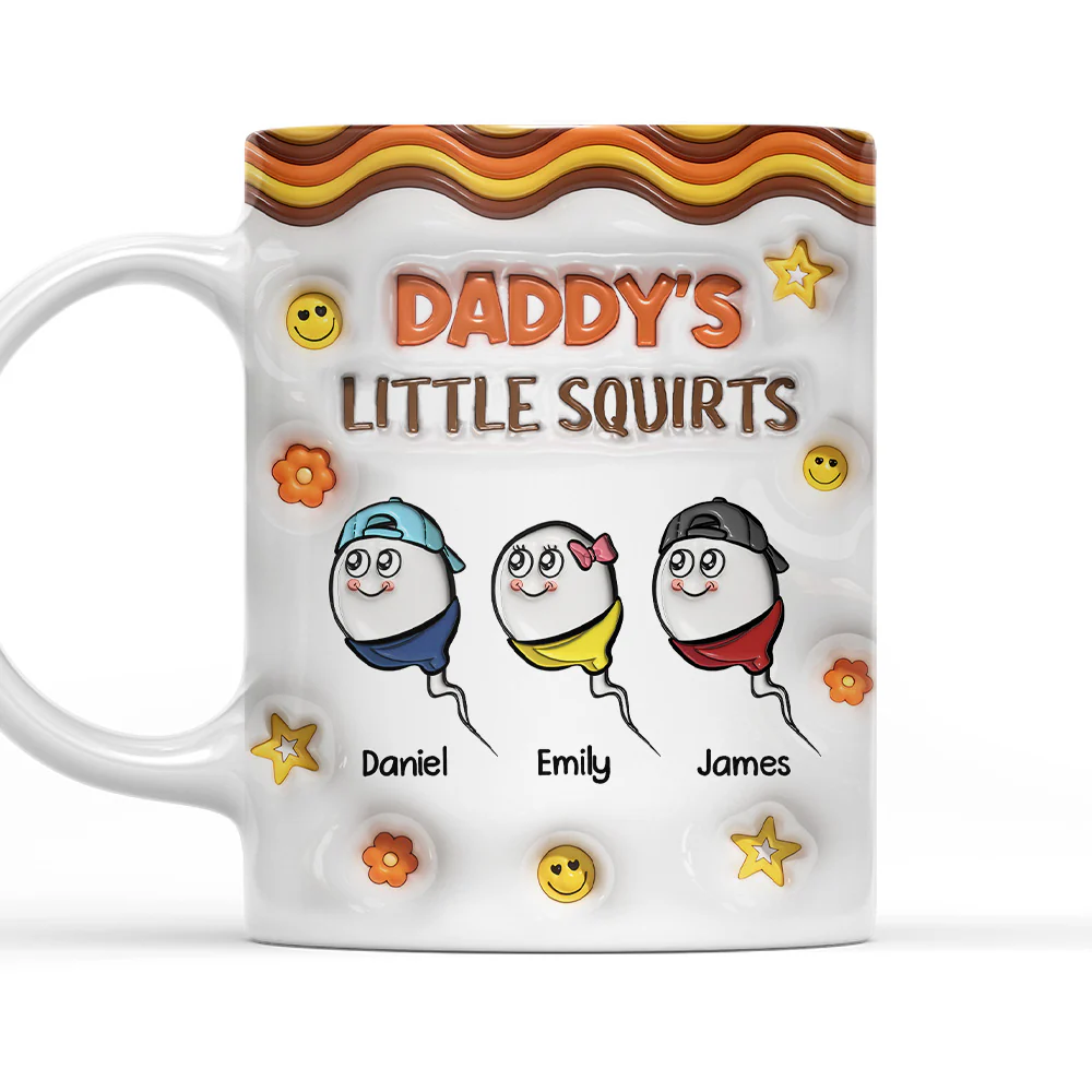 Daddy Little Love - Personalized Custom 3D Inflated Effect Mug