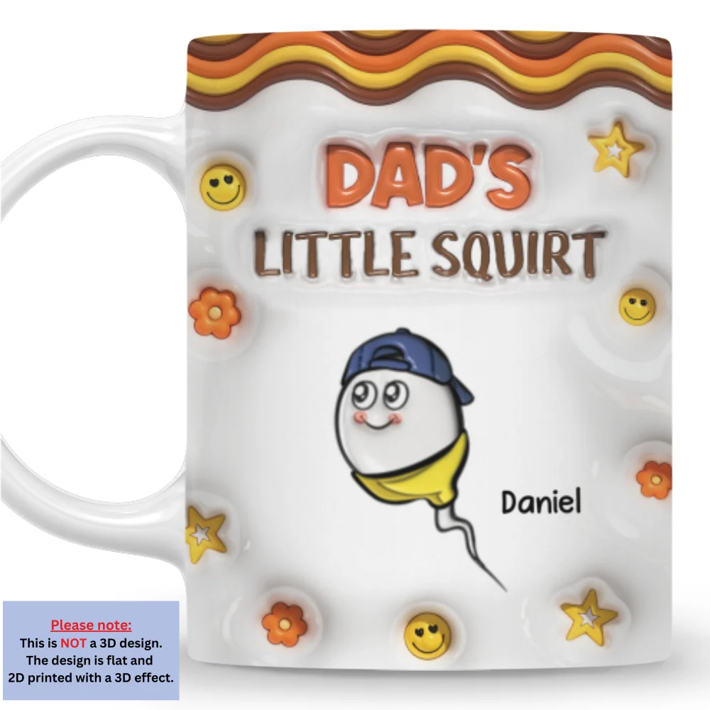 Daddy Little Love - Personalized Custom 3D Inflated Effect Mug - Image 7
