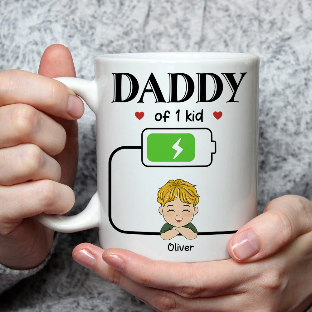 Daddy Of Kid - Personalized Custom Coffee Mug - Image 2