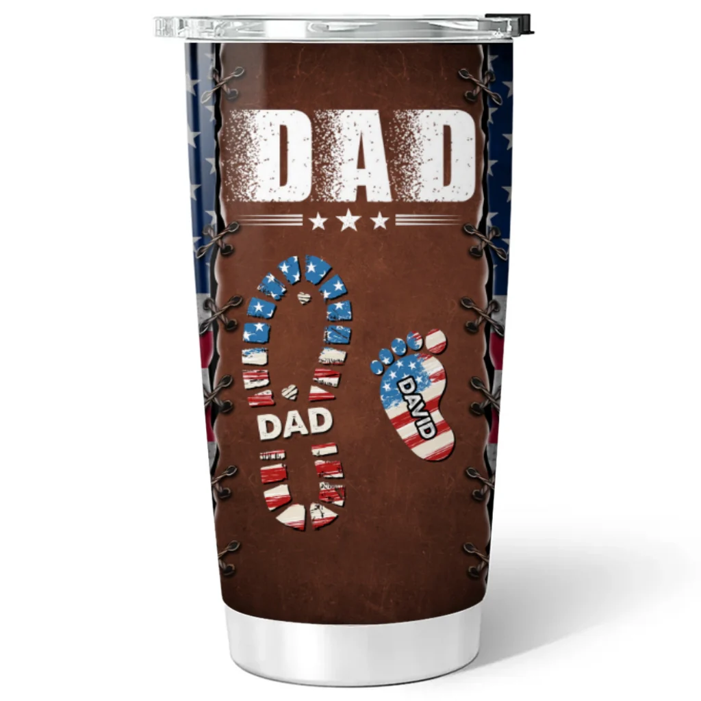 Daddy Super Power - Personalized Custom Tumbler - Image 5