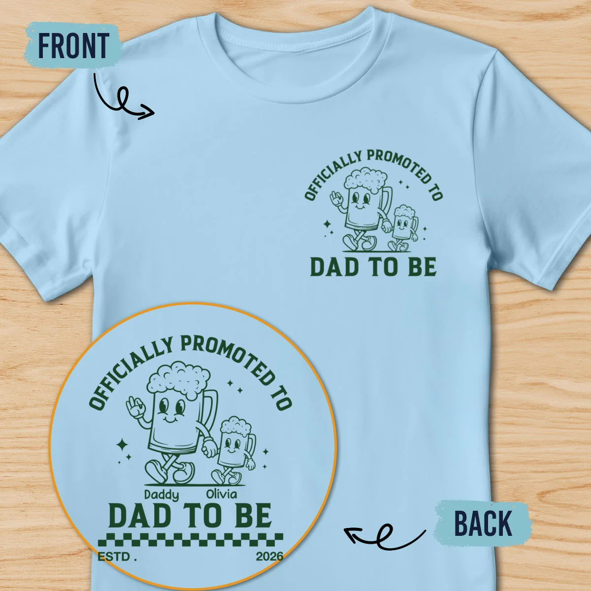Daddy To Be - Personalized Custom Shirt - Image 9