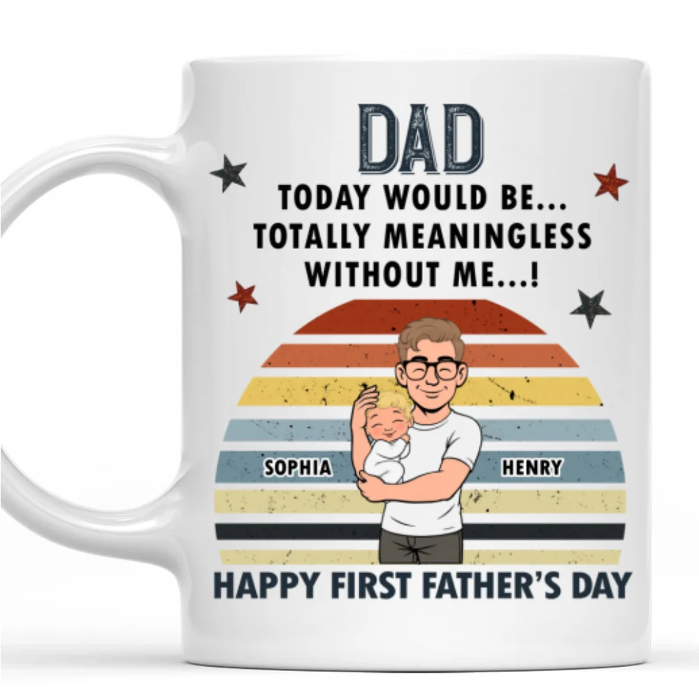 Daddyhood Starts With Love - Personalized Custom Coffee Mug - Image 7