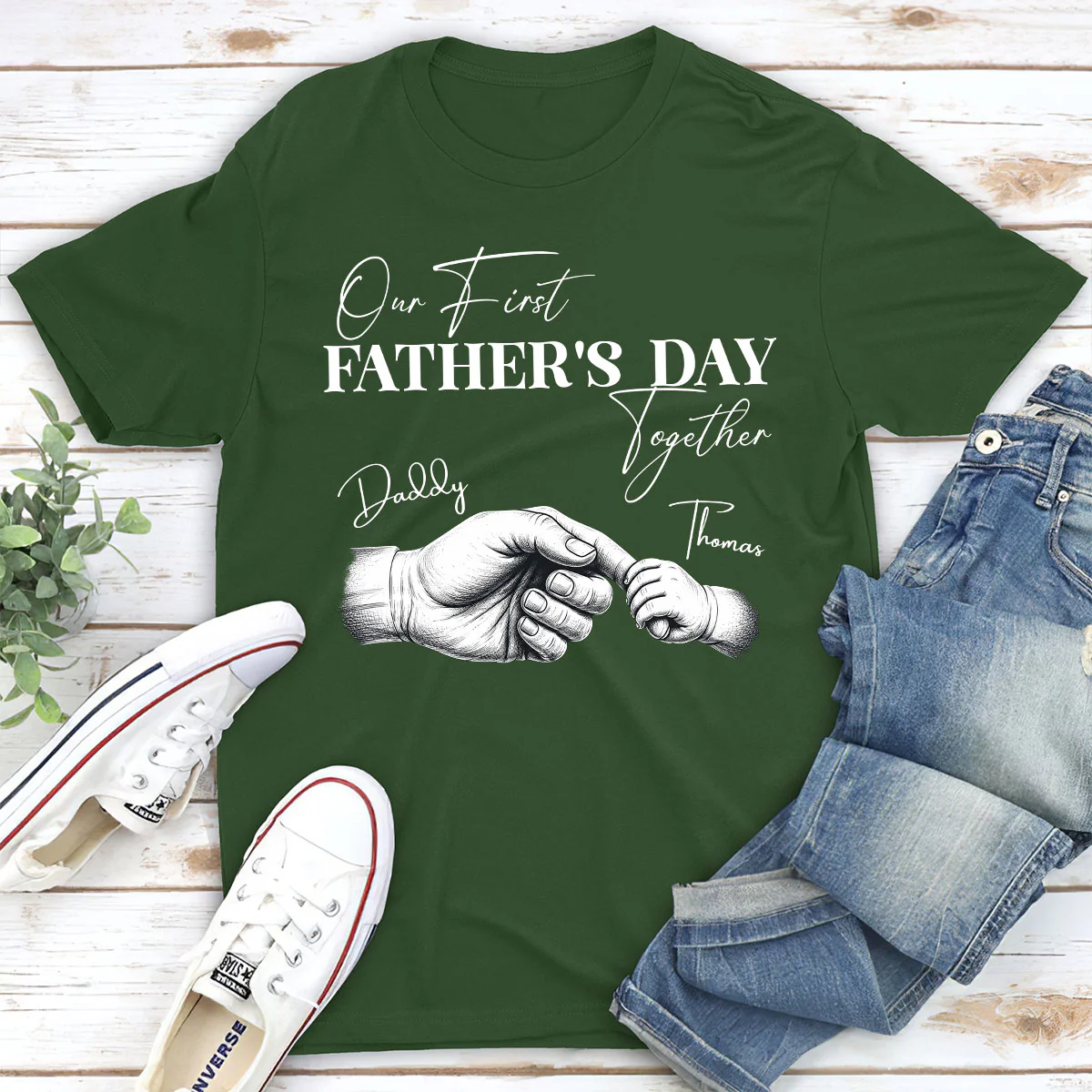 Dads First Special Day - Personalized Custom Shirt - Image 2