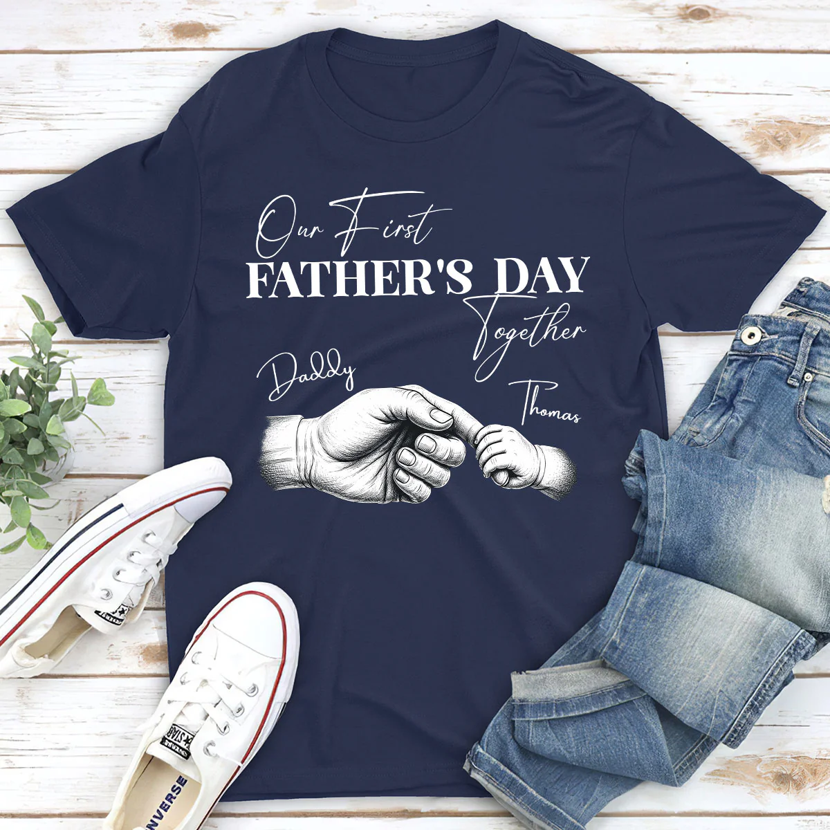 Dads First Special Day - Personalized Custom Shirt - Image 3