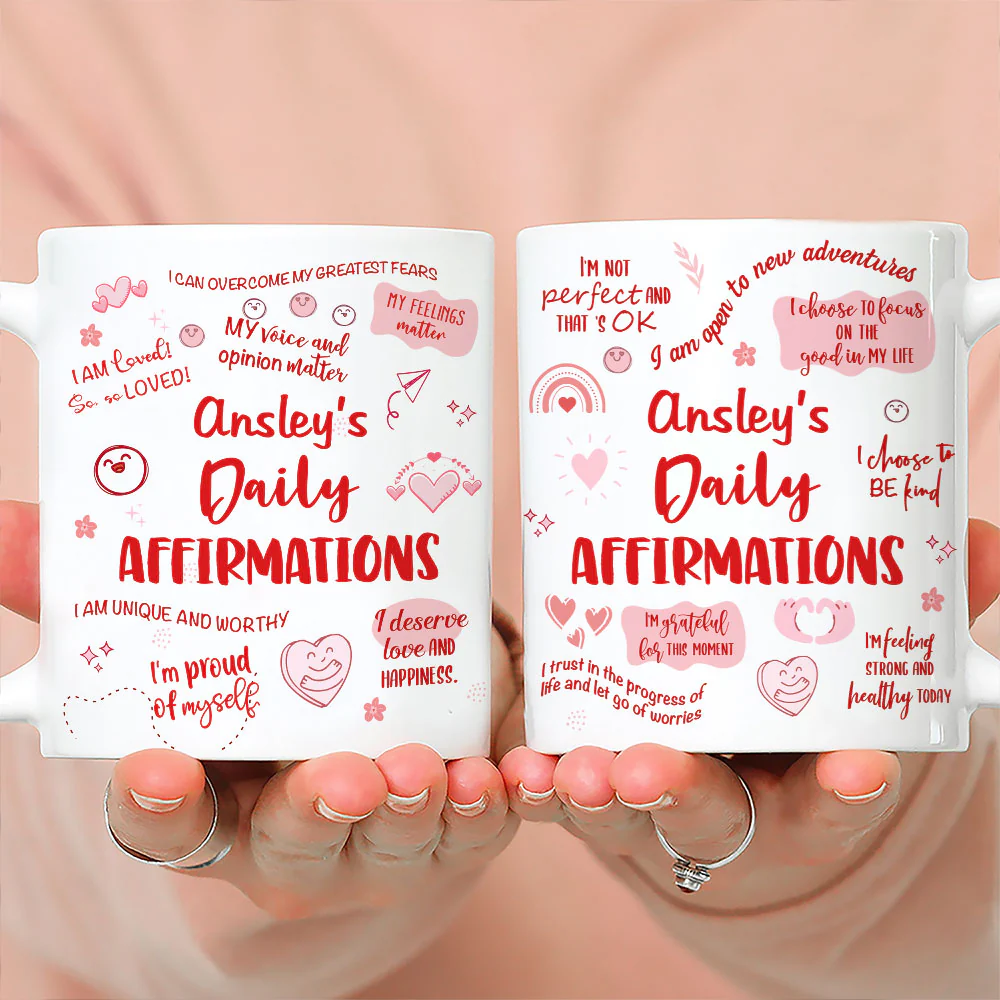 Daily Affirmations - Personalized Custom Coffee Mug - Image 2