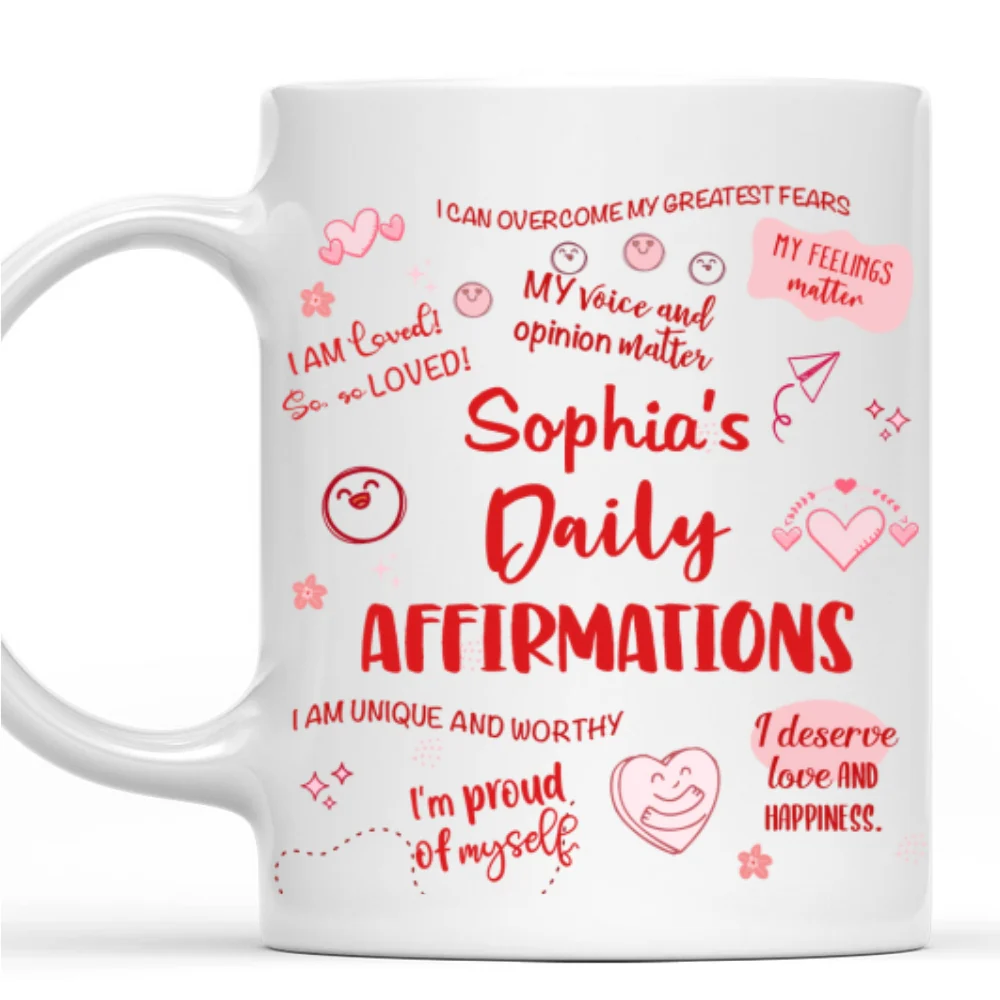 Daily Affirmations - Personalized Custom Coffee Mug - Image 6