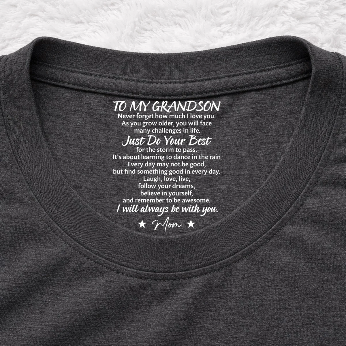 Dance In The Rain - Personalized Custom Inside Neck Print T-Shirt - Image 8