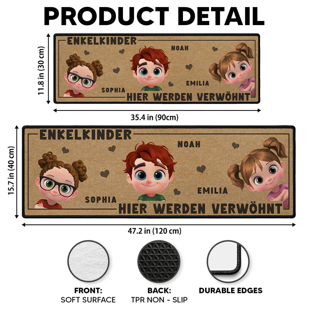 Das Leben Ist Besser Mit Enkeln – Personalisierter Läuferteppich - Image 3