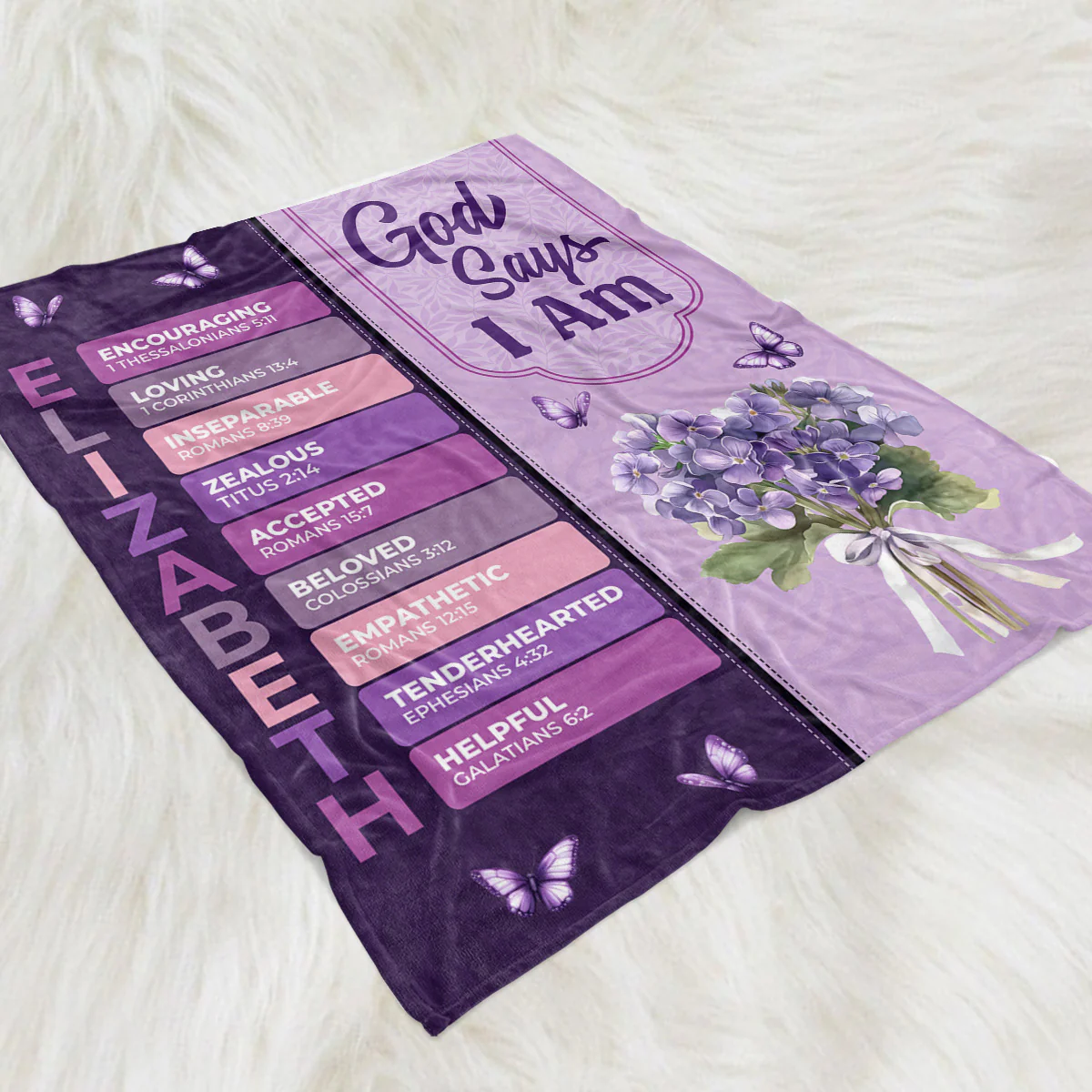 Daughter Of God - Personalized Custom Fleece Blanket - Image 2