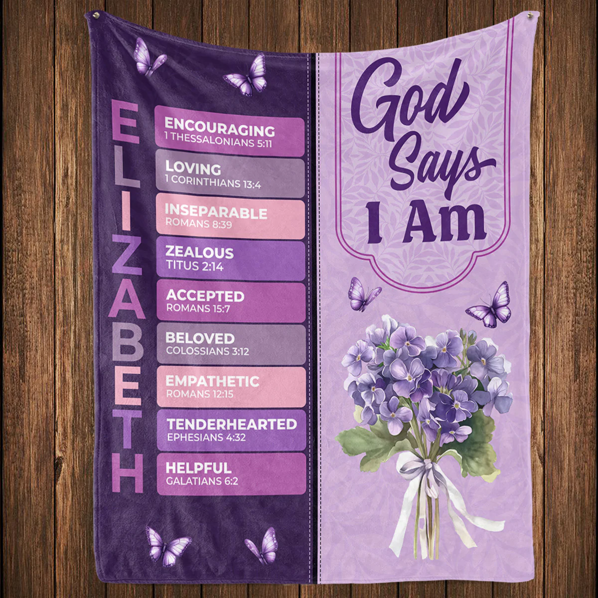 Daughter Of God - Personalized Custom Fleece Blanket - Image 4