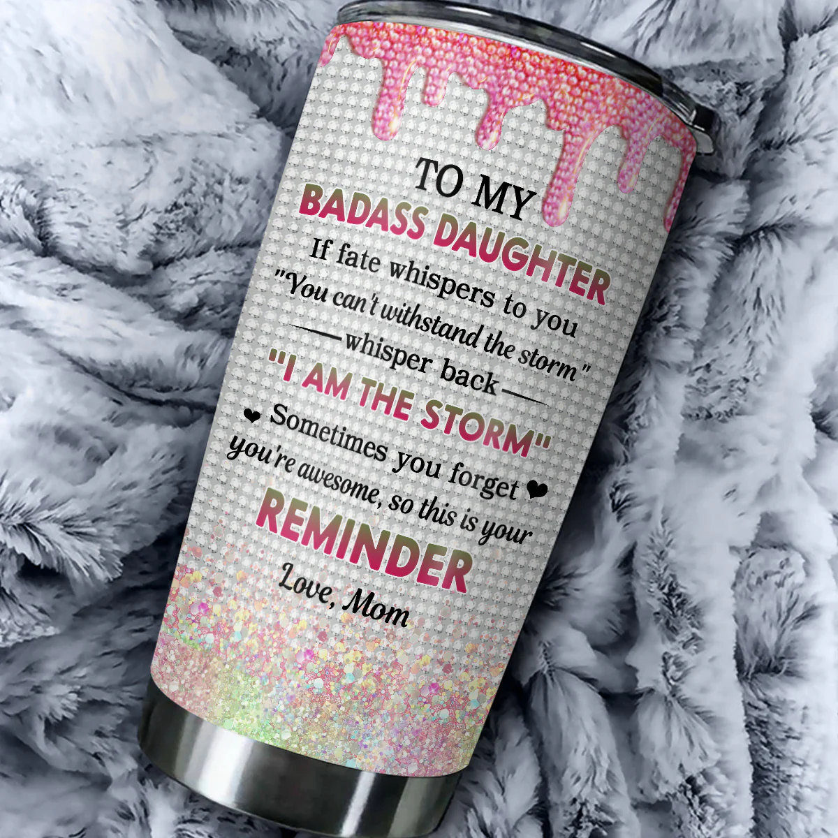 Daughter On Fire - Personalized Custom Tumbler - Image 5