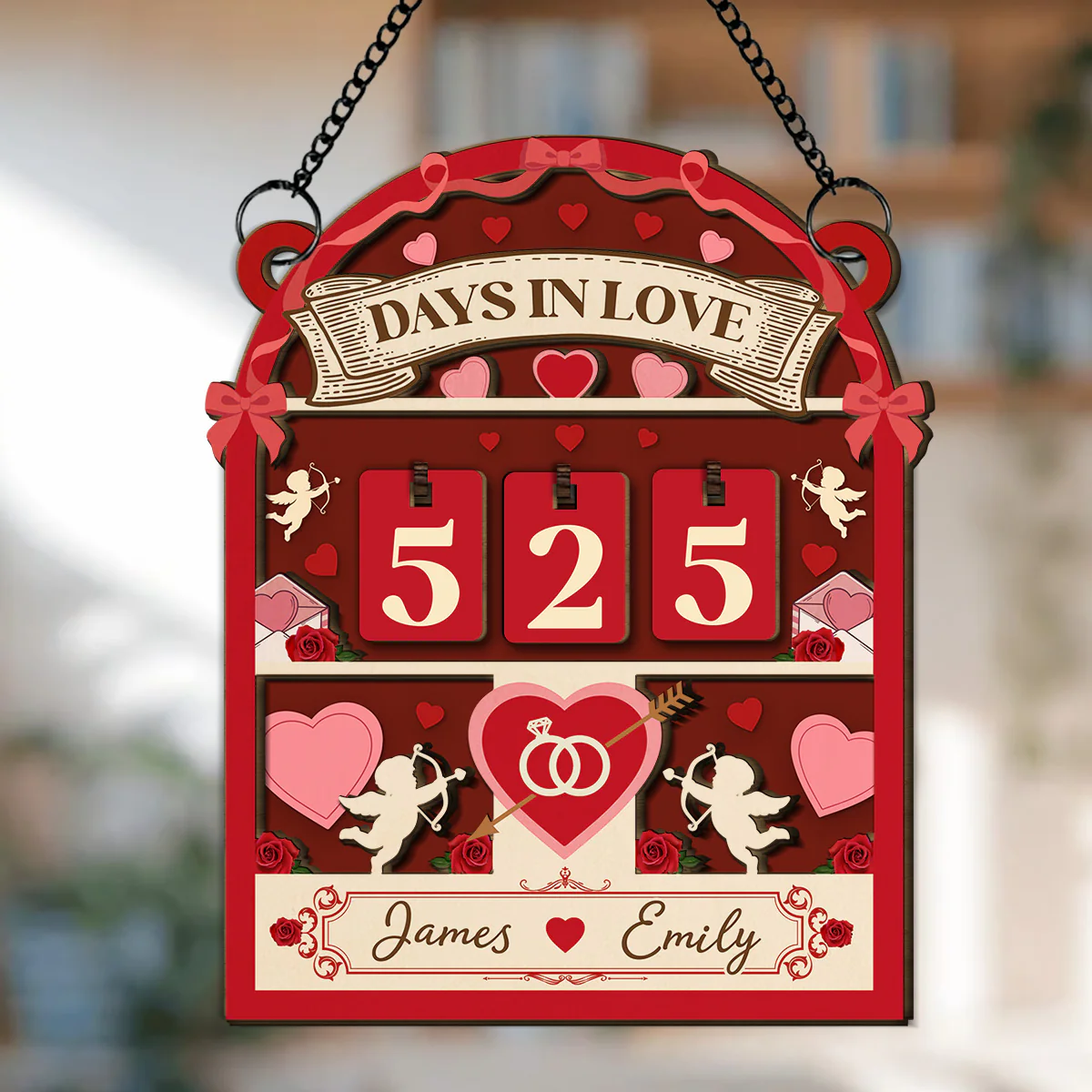 Days In Love - Personalized Custom Tracker Sign