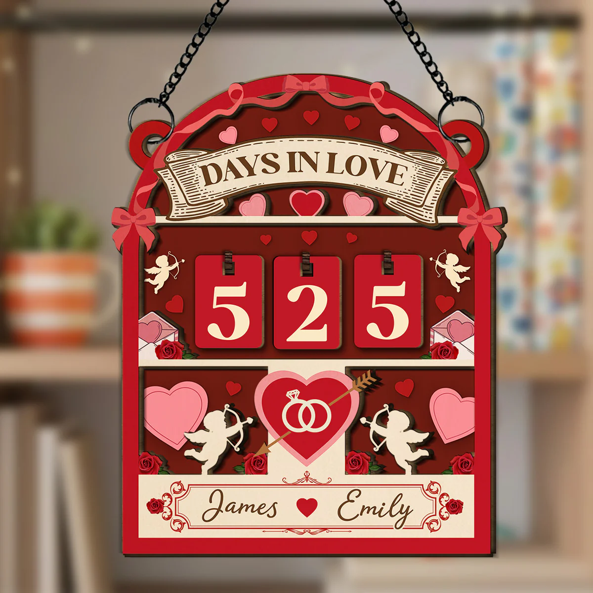 Days In Love - Personalized Custom Tracker Sign - Image 2