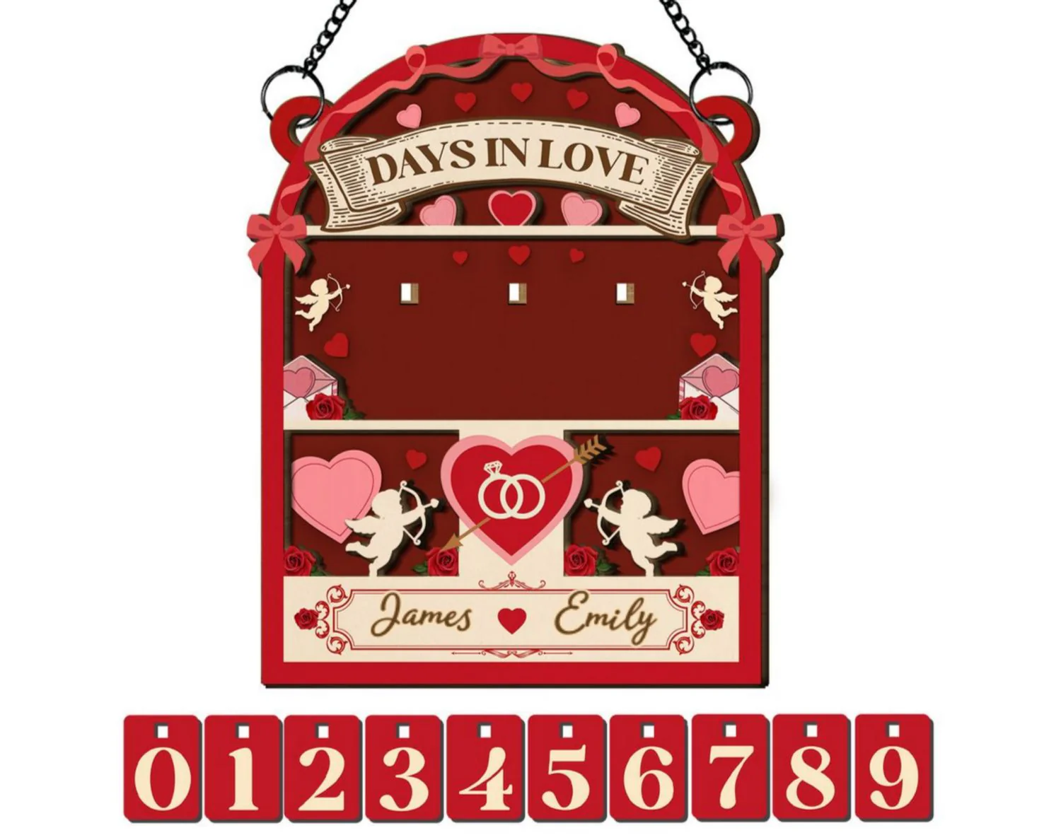 Days In Love - Personalized Custom Tracker Sign - Image 6