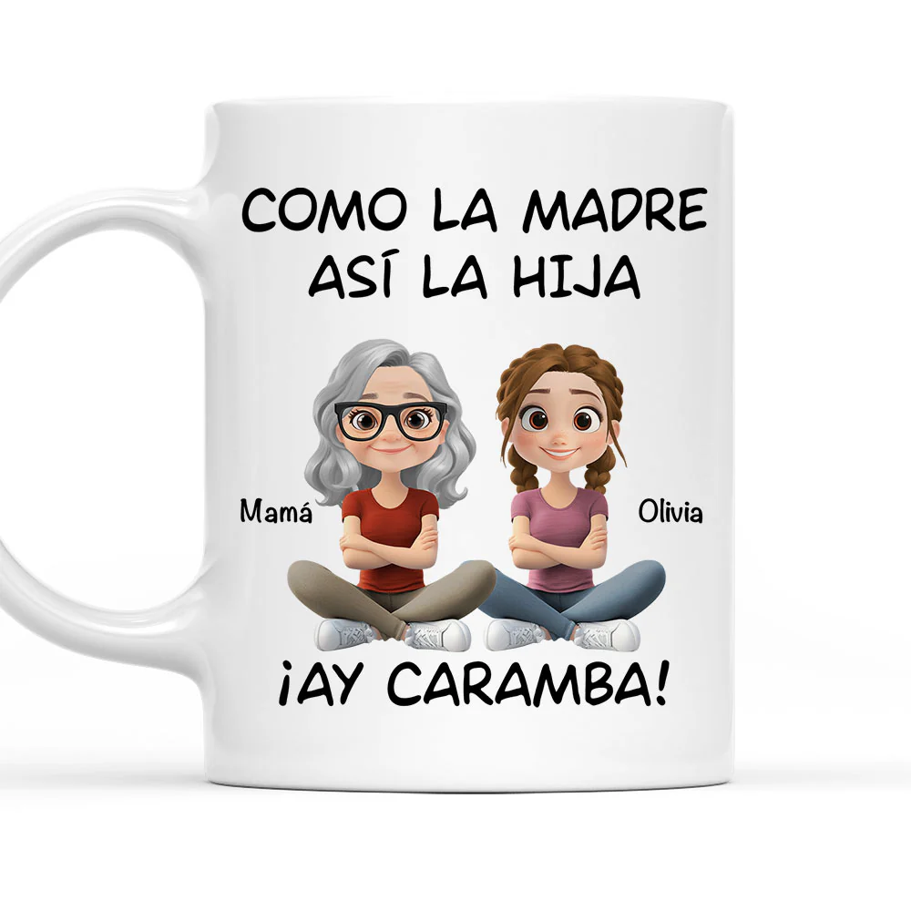 De Tal Palo Tal Astilla Versión Cartoon - Taza De Café Personalizada
