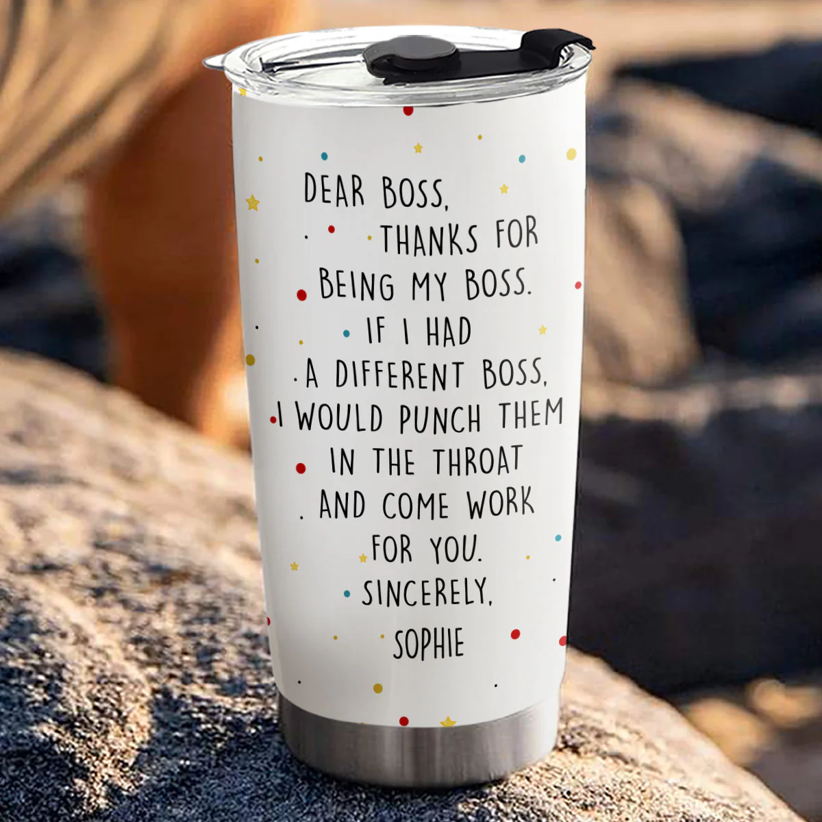 Dear Boss If I Had A Different Boss - Personalized Custom Tumbler - Image 3