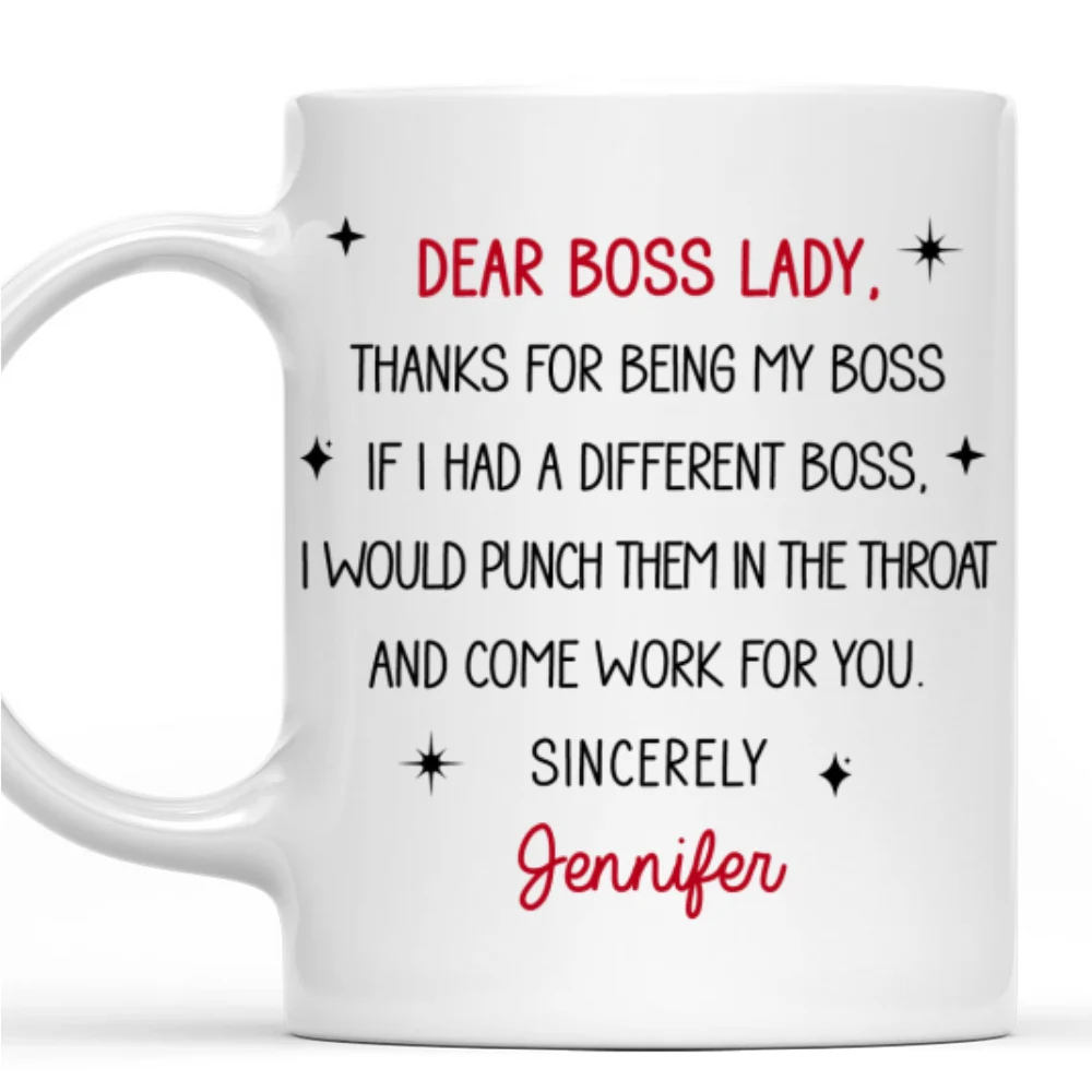 Dear Boss Lady - Personalized Custom Coffee Mug - Image 7