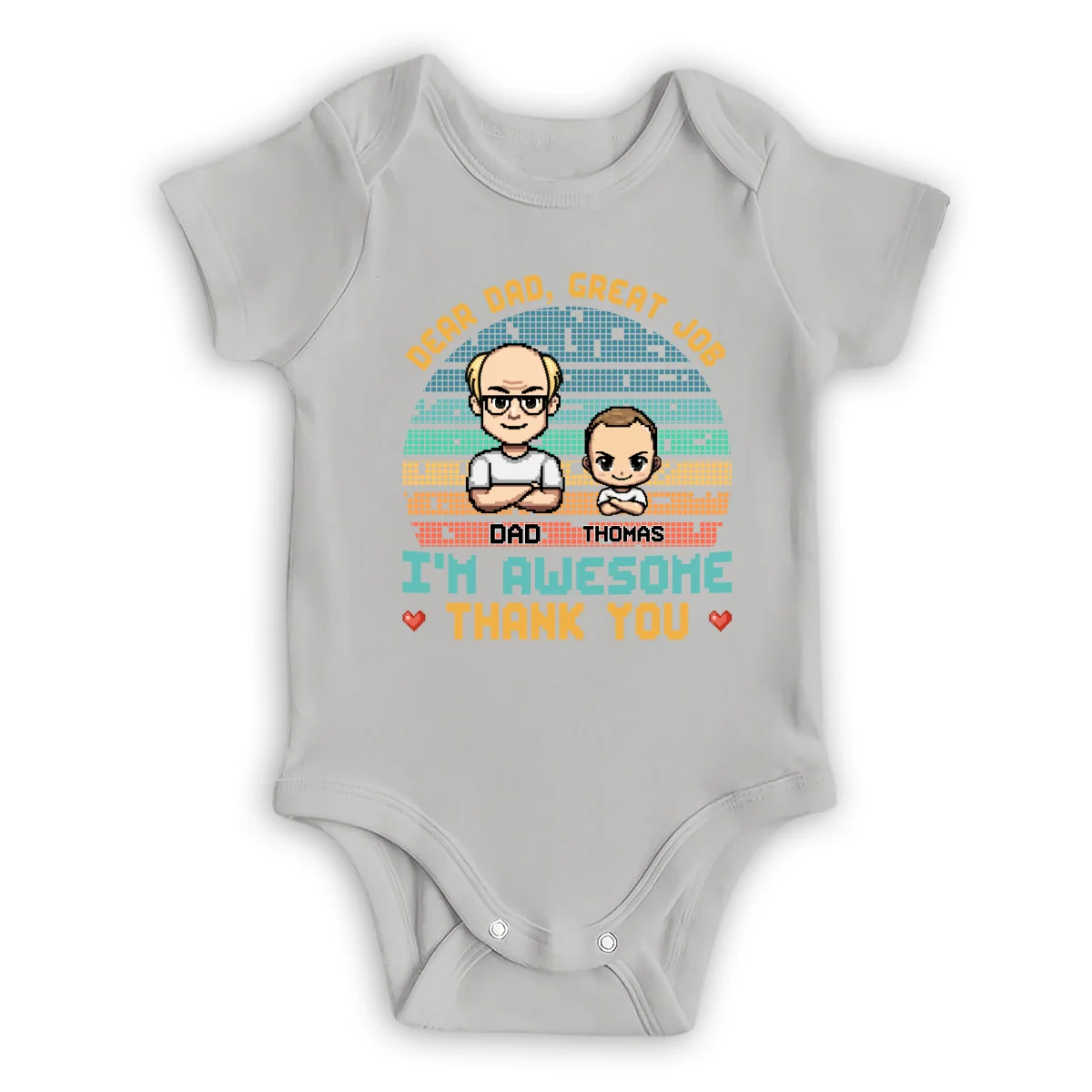 Dear Dad I Am Awesome - Personalized Custom Baby Onesie - Image 6
