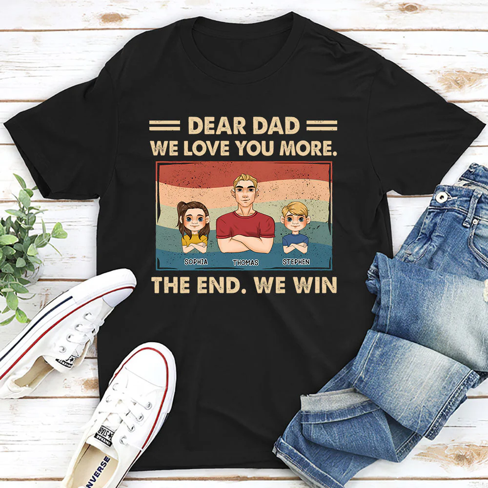 Dear Dad We Love You More - Personalized Custom Shirt - Image 2