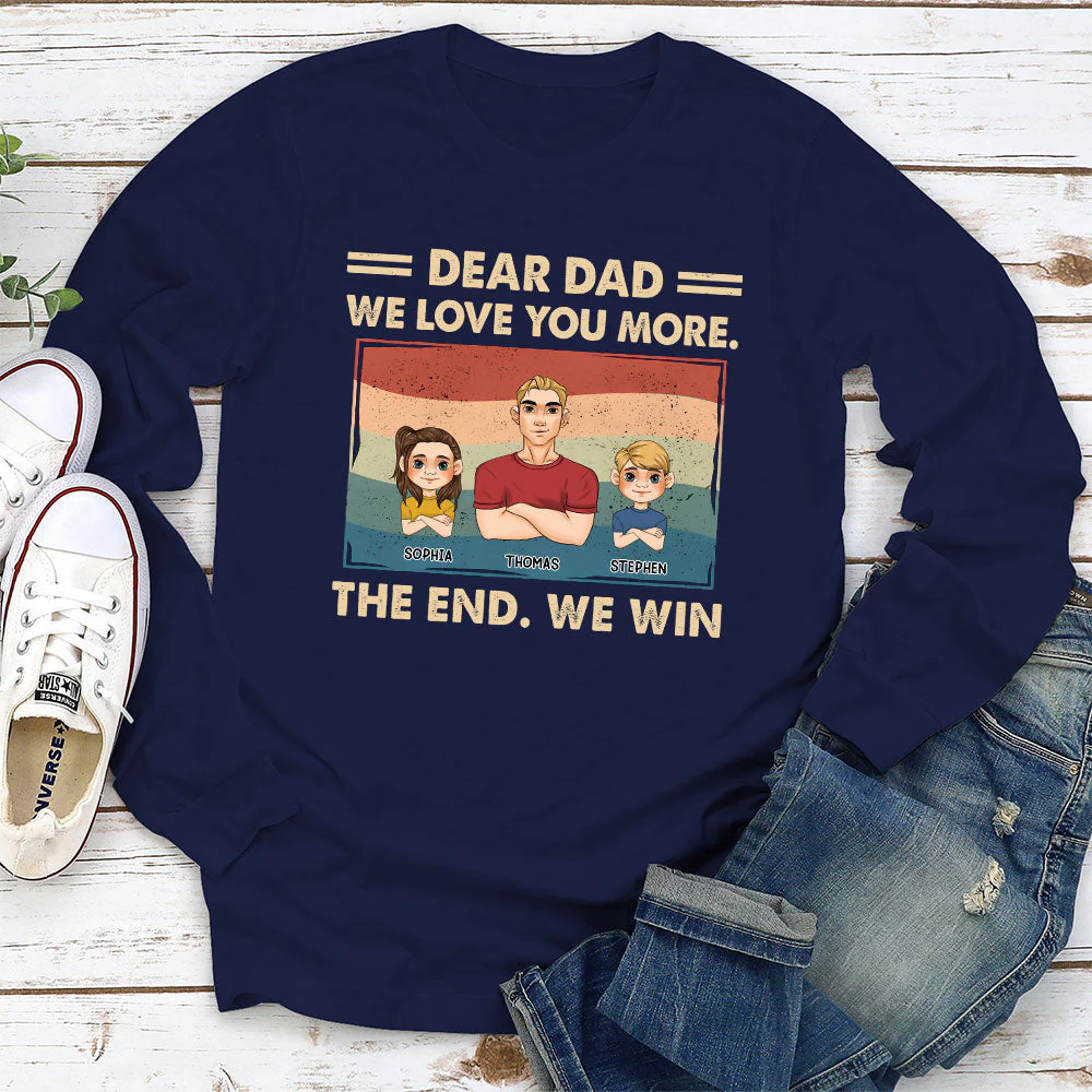 Dear Dad We Love You More - Personalized Custom Shirt - Image 3