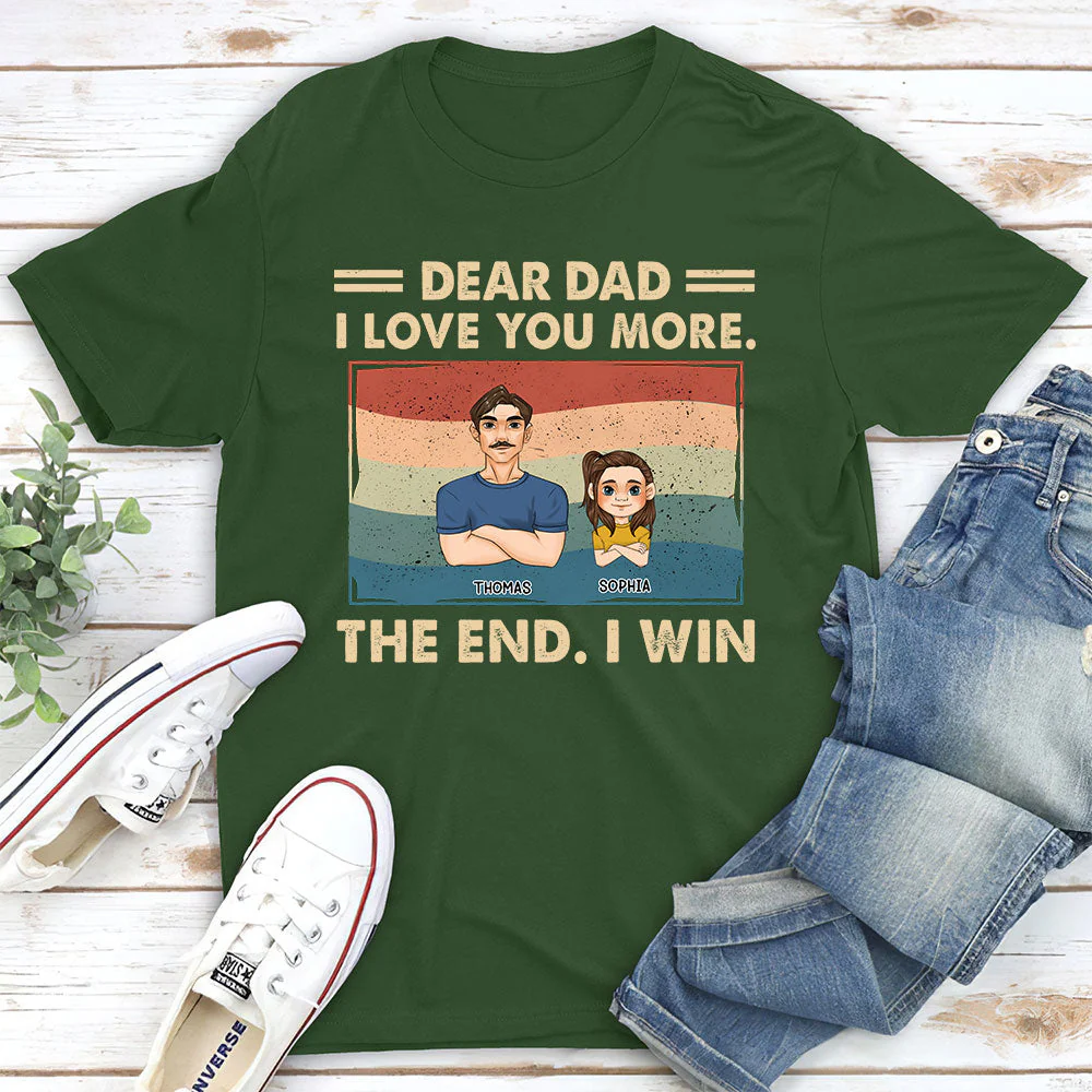 Dear Dad We Love You More - Personalized Custom Shirt - Image 4