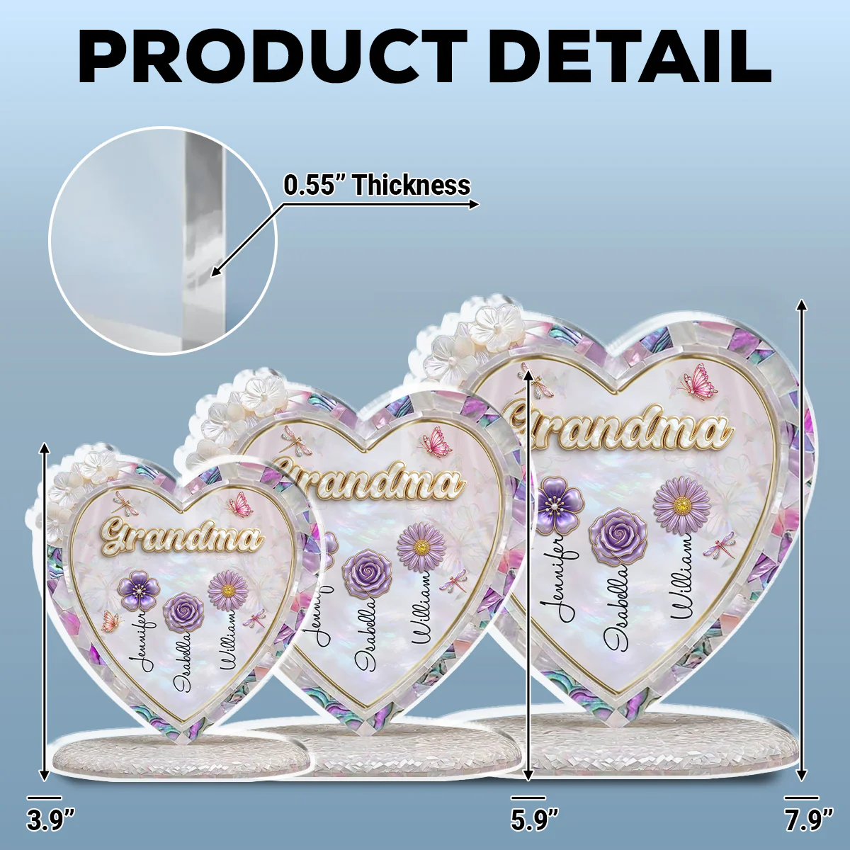 Dear Mom Grandma - Personalized Custom Acrylic Plaque - Image 4