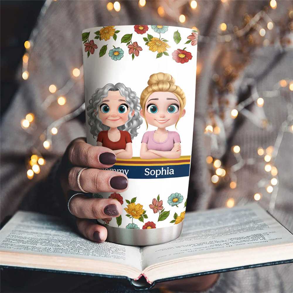 Dear Mom Great Job - Personalized Custom Tumbler - Image 2