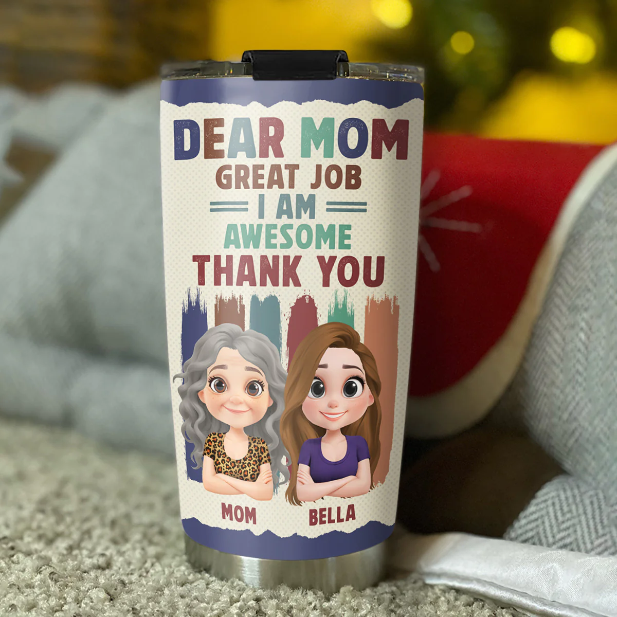 Dear Mom We Are Awesome Thank You - Personalized Custom Tumbler - Image 3