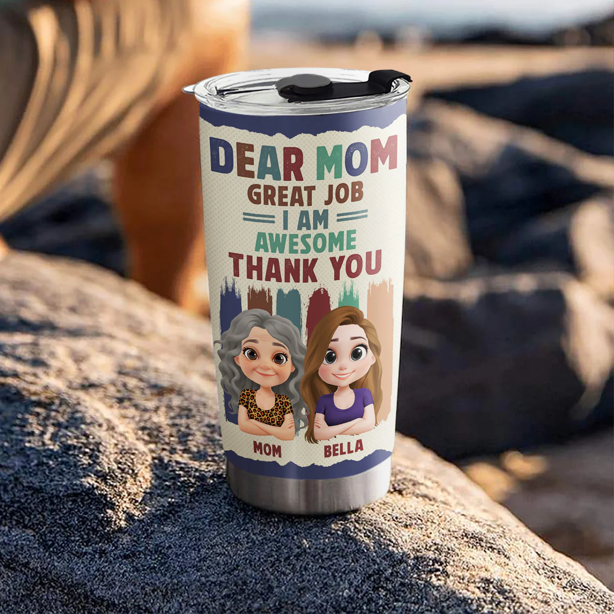 Dear Mom We Are Awesome Thank You - Personalized Custom Tumbler - Image 4