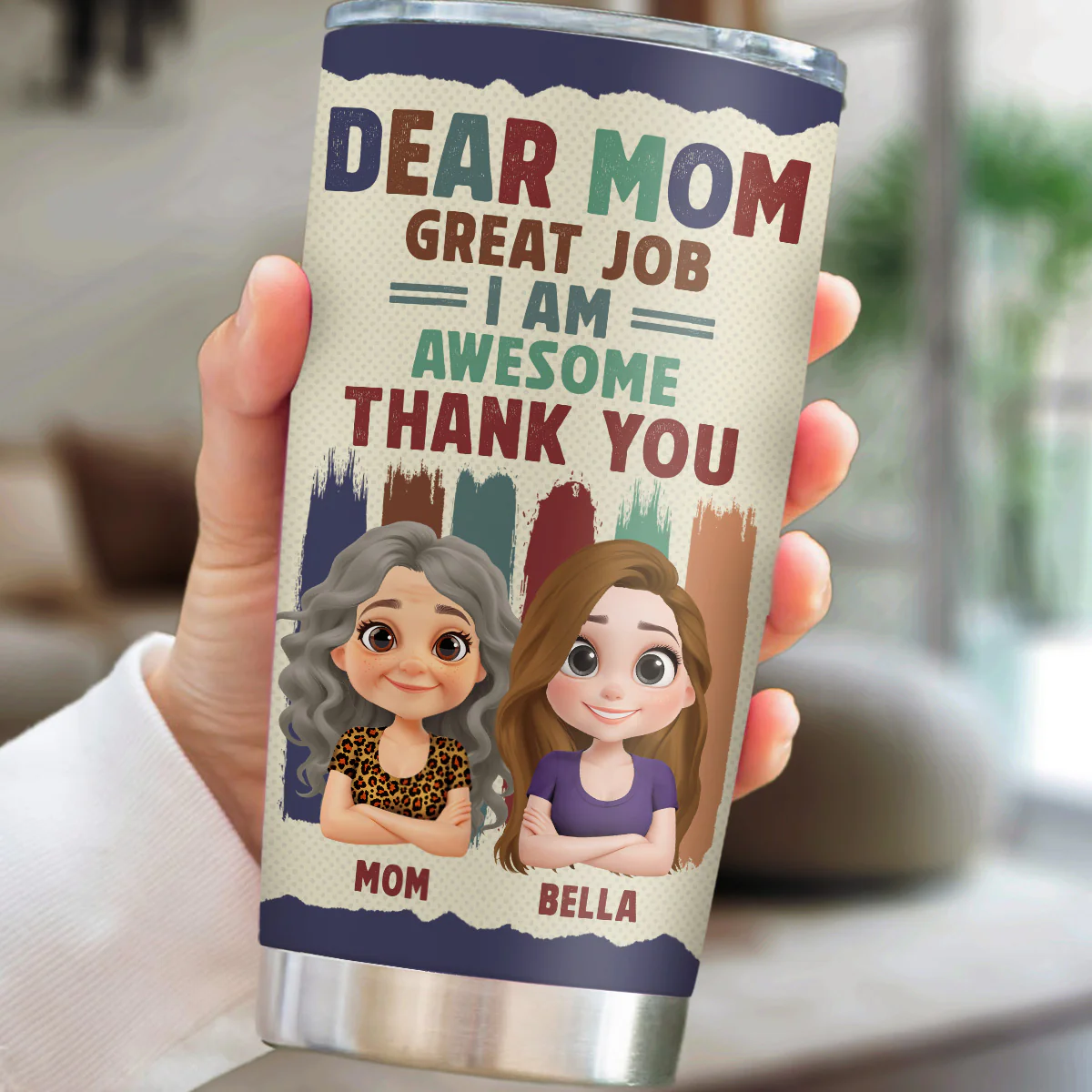 Dear Mom We Are Awesome Thank You - Personalized Custom Tumbler - Image 5