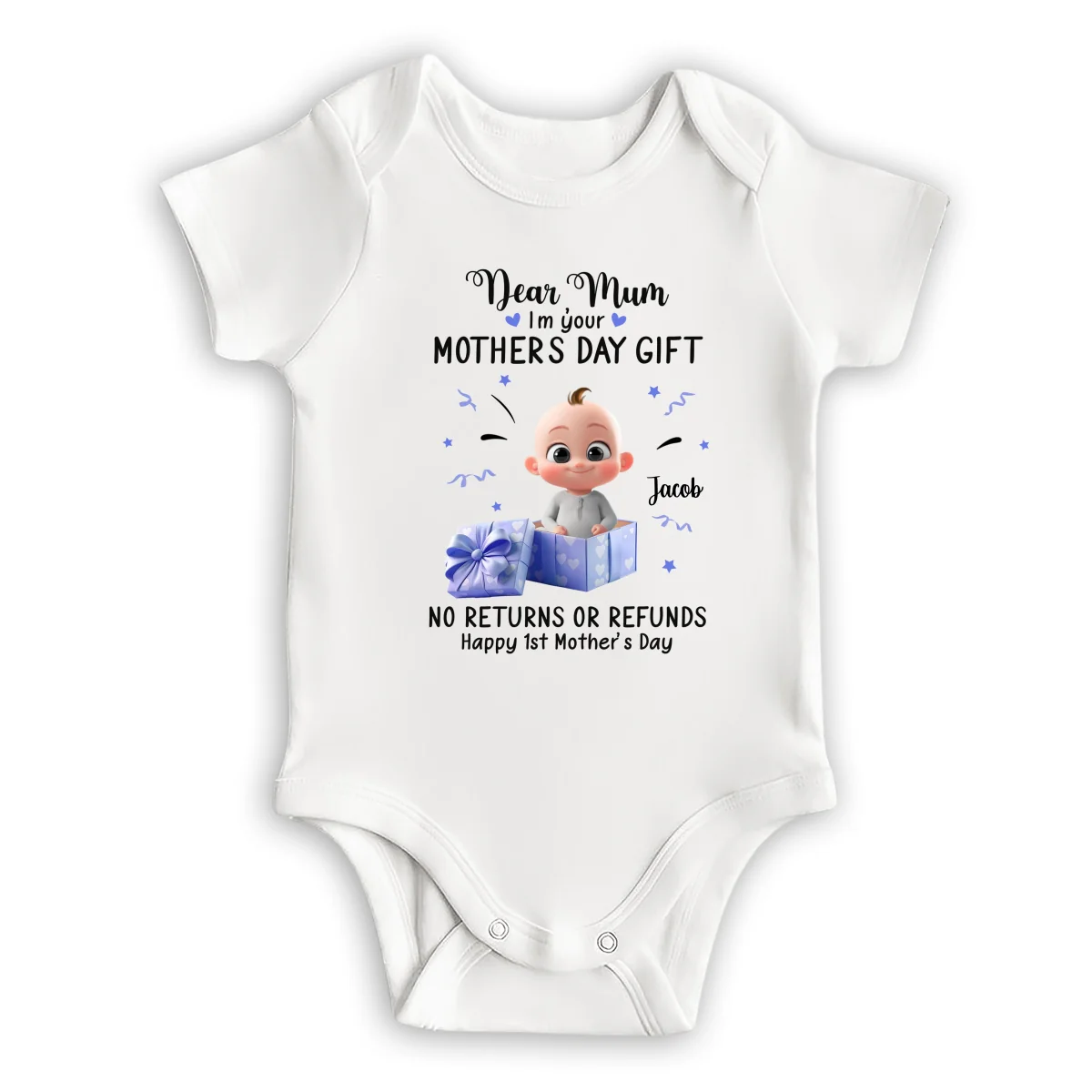 Dear Mum I Am Your Gift - Personalized Custom Baby Onesie - Image 6
