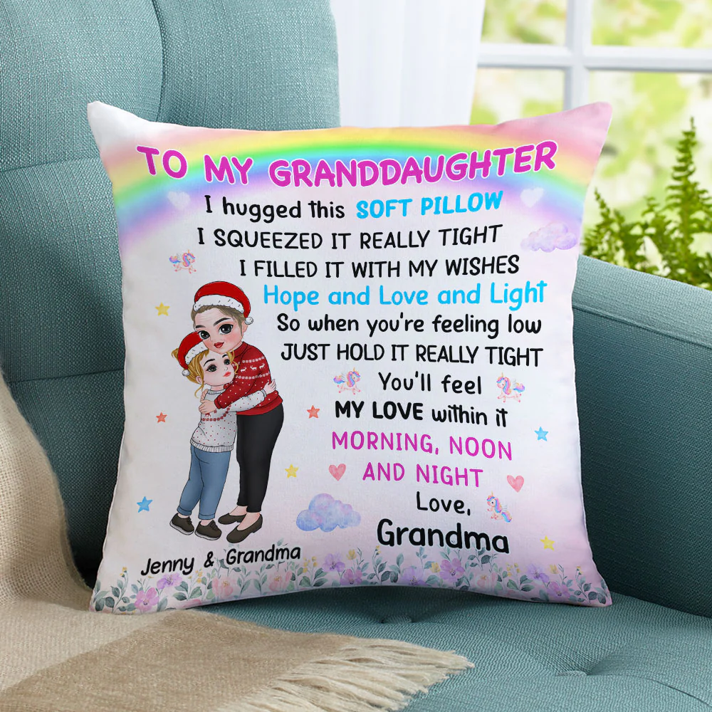 Dear My Beloved Granddaughter - Personalized Custom Pillow - Image 3