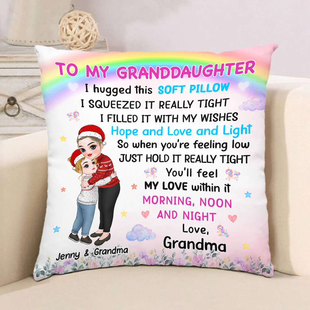 Dear My Beloved Granddaughter - Personalized Custom Pillow - Image 5