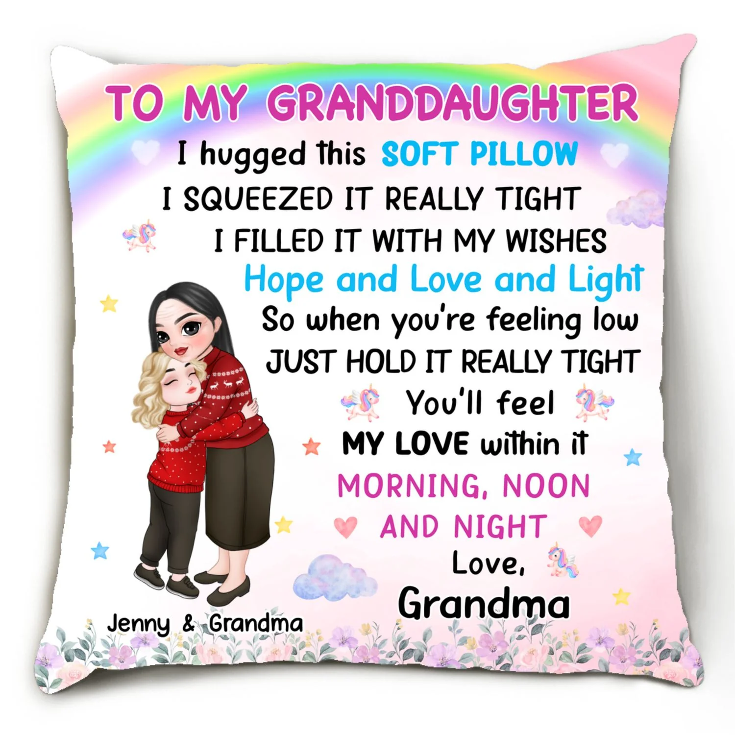 Dear My Beloved Granddaughter - Personalized Custom Pillow - Image 7
