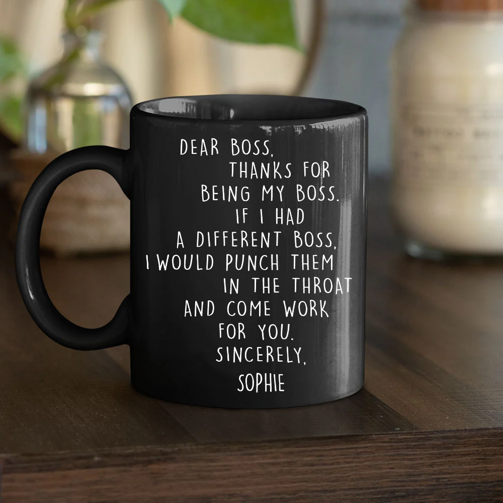 Dear My Boss - Personalized Custom Coffee Mug  - Image 3