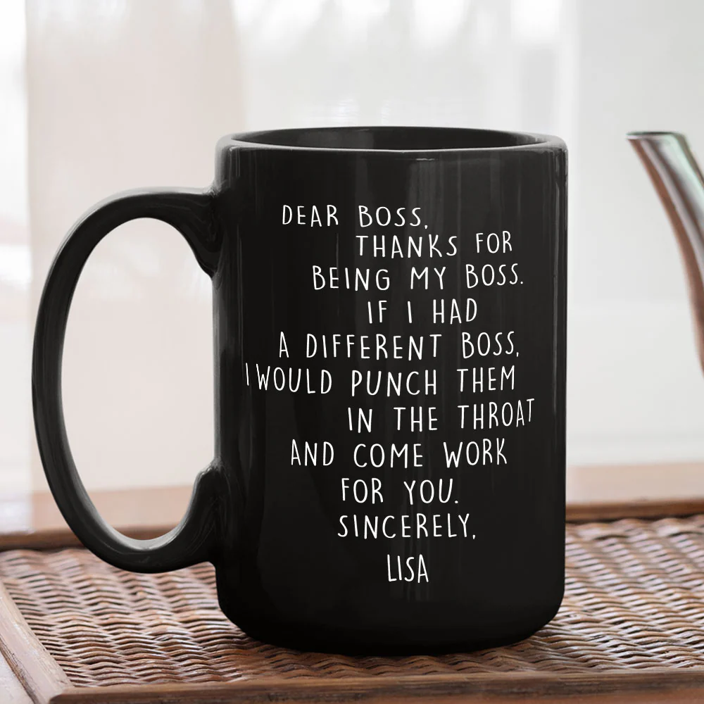 Dear My Boss - Personalized Custom Coffee Mug  - Image 4