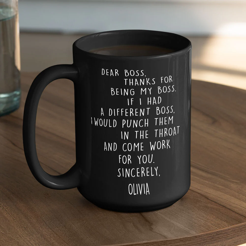 Dear My Boss - Personalized Custom Coffee Mug  - Image 5