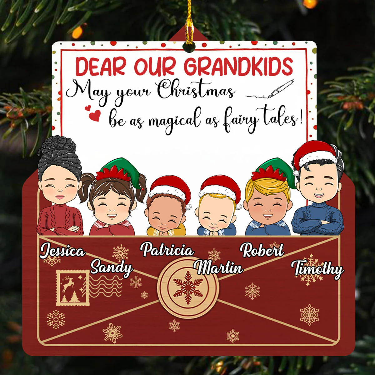 Dear My Grandkids - Personalized Custom Acrylic Ornament - Image 3